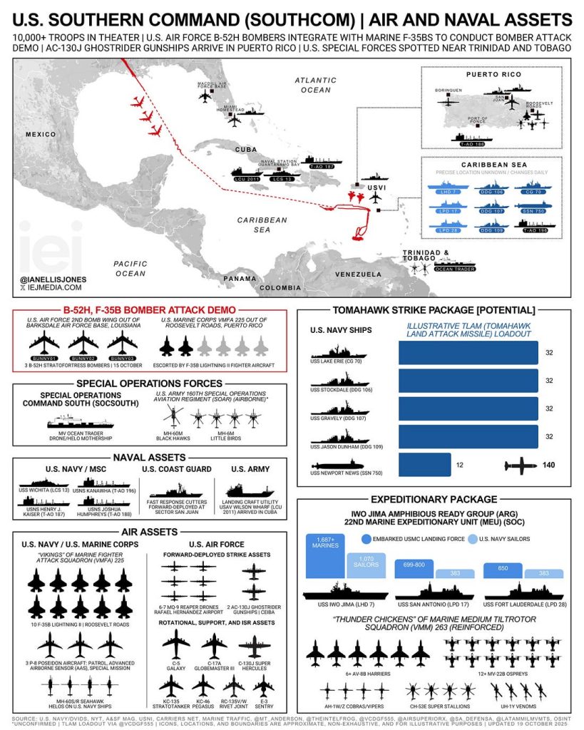 Học thuyết Monroe trở lại - WW3 đã ở cận kề? 3 Hải quân Hoa Kỳ bất ngờ triển khai hơn 10.000 lính và gần 1/5 lực lượng tác chiến trên biển xuống khu vực Nam Mỹ