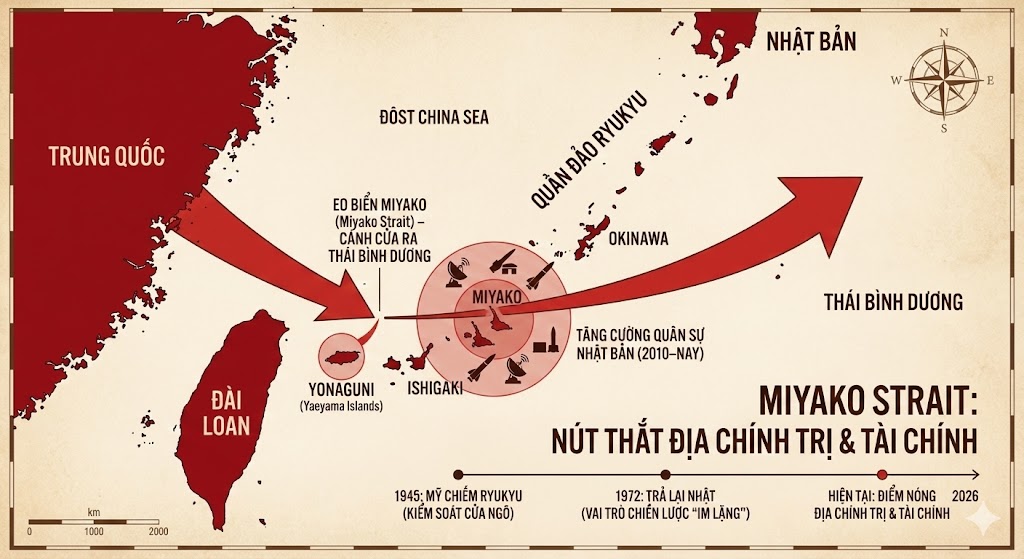 Miyako Strait sẽ trở thành một trong những nút thắt tài chính năm 2026